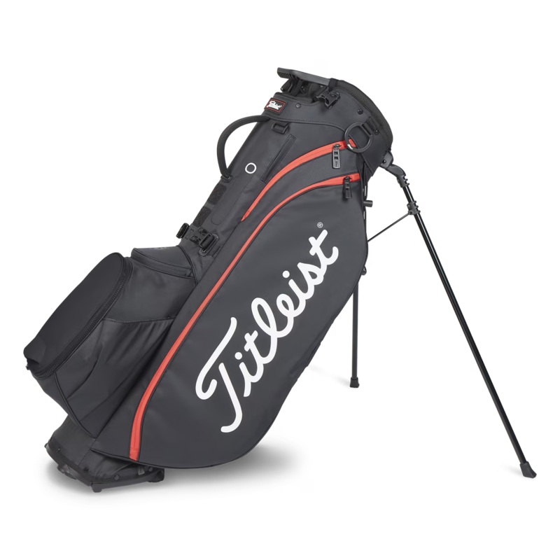 Titleist Players 5 Stand Bag – Black/Black/Red