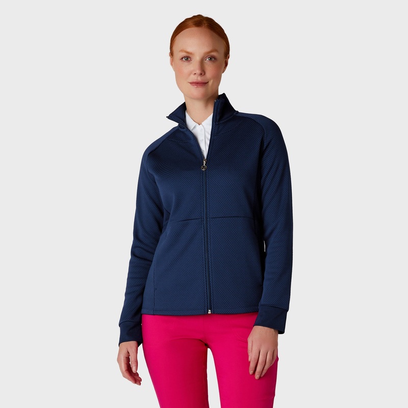 Callaway Ladies Hexagon Lightweight Fleece Golf Jacket