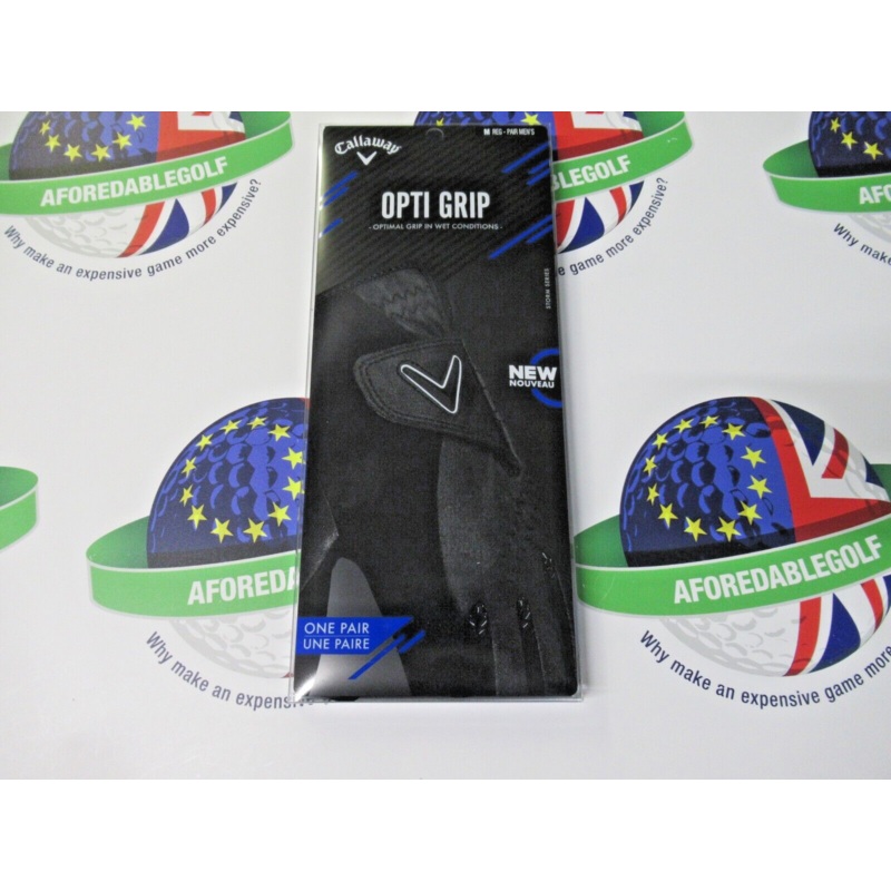 Callaway Opti Grip Black Wet Weather Gloves Medium Pair