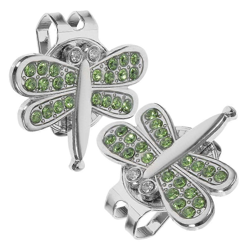 Golf Cap Clips Ball Marking Portable Supply Rhinestone Magnetic Design 2Set