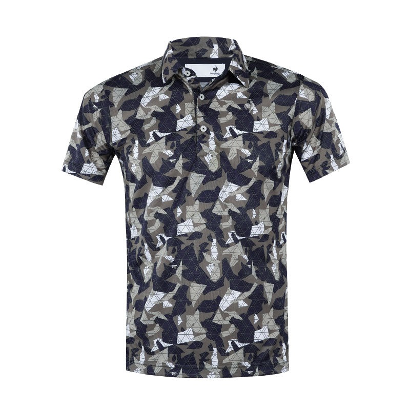 LE COQ SPORTIF GOLF Small Print Men’s Polo (Khaki)