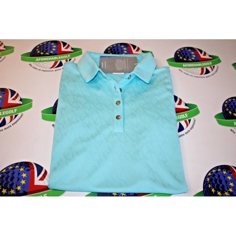 Ping Sensor Cool ladies Faye polo shirt blue light uk size 12 usa size 8