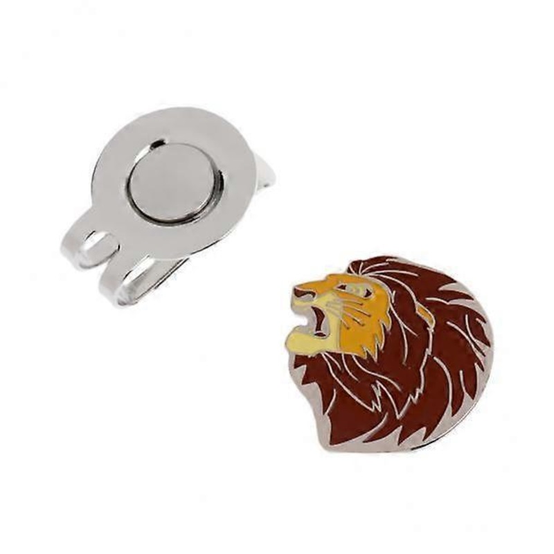 12x New Lightweight Alloy Golf Ball Marker Magnetic with Hat Clip Lion Pattern