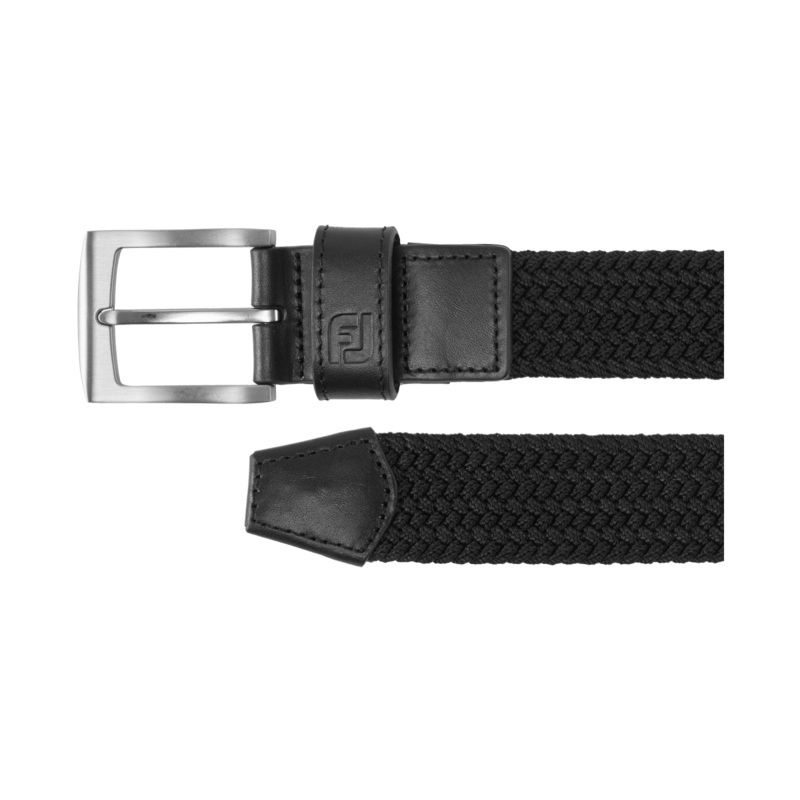 FootJoy Ladies Elasticated Braided Stretch Belt in Black