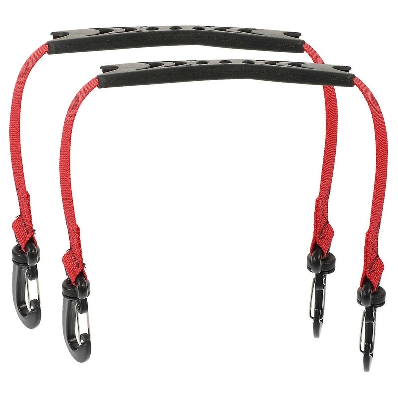 Portable Nylon Skate Leash for Carrying Roller Skates and Shoes Comfortably Red 2Pcs