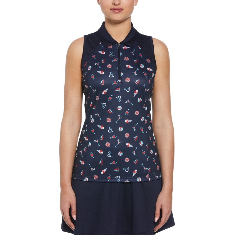 Women’s Summer Fun Print Golf Polo