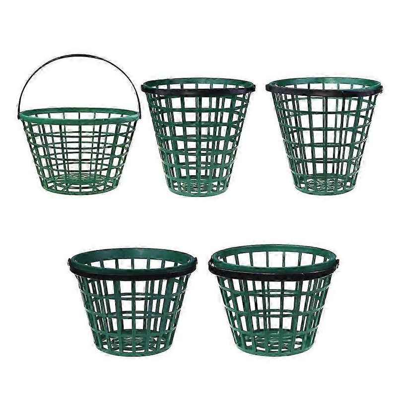 5x Plastic Golf Ball Basket Holder Holds Container Golfball Bucket Organizer