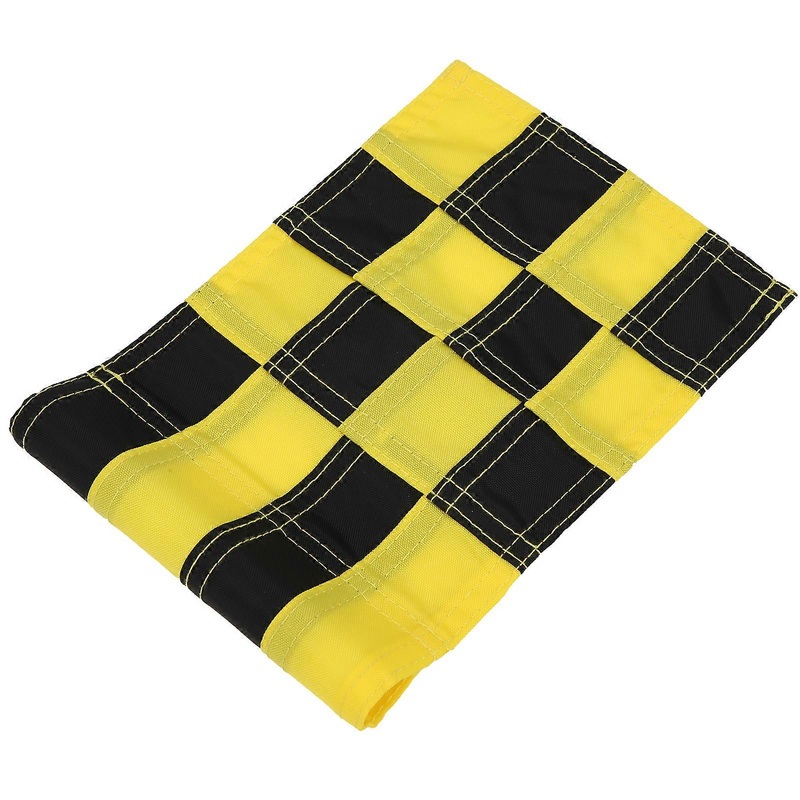 Checkered Backyard Practice Golf Putting Green Flagsticks Golf Putting Green Flags Flagsticks(Black & Yellow )