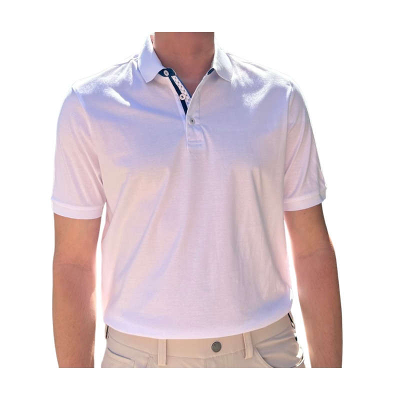 Danini Men’s S/S Cotton Polo – White