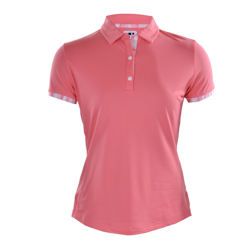 FOOTJOY Watercolor Trim Stretch Pique Women’s Polo (Coral)