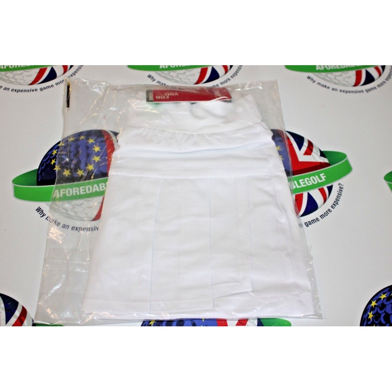 Garbinc Trina Junior Girls Golf Skort White Size Large Ages 9-10