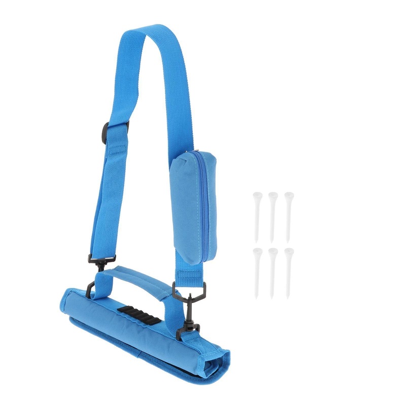 Golf Club Carry Bag with Ball Pouch Course Training Case Mini Carrier Blue