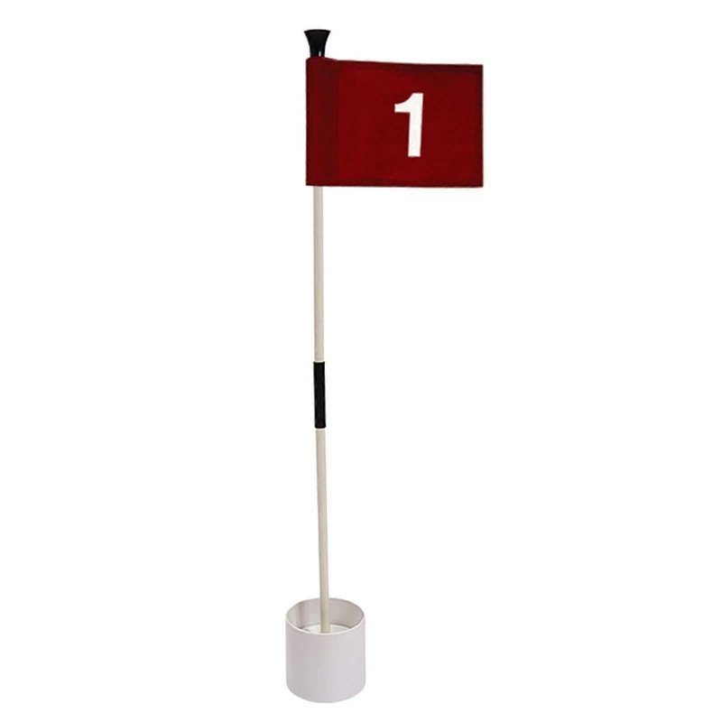 Golf Putting Green Flag And Hole Cup Set, Fiberglass Flagpole, Model 1, Home Golf Flag Pole For Lawn And Yard