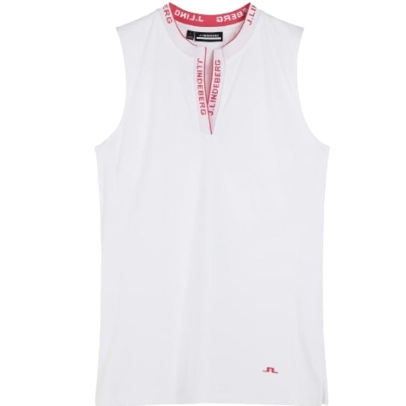 JL Golf Leya S/L Top – White/Pink