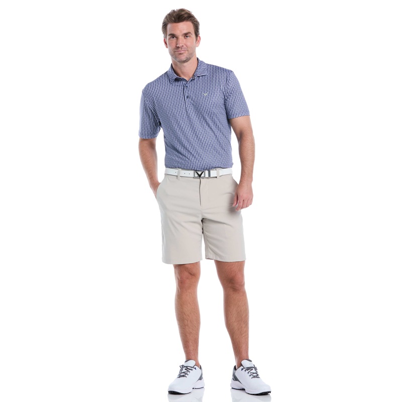 Men’s Herringbone Print Golf Polo