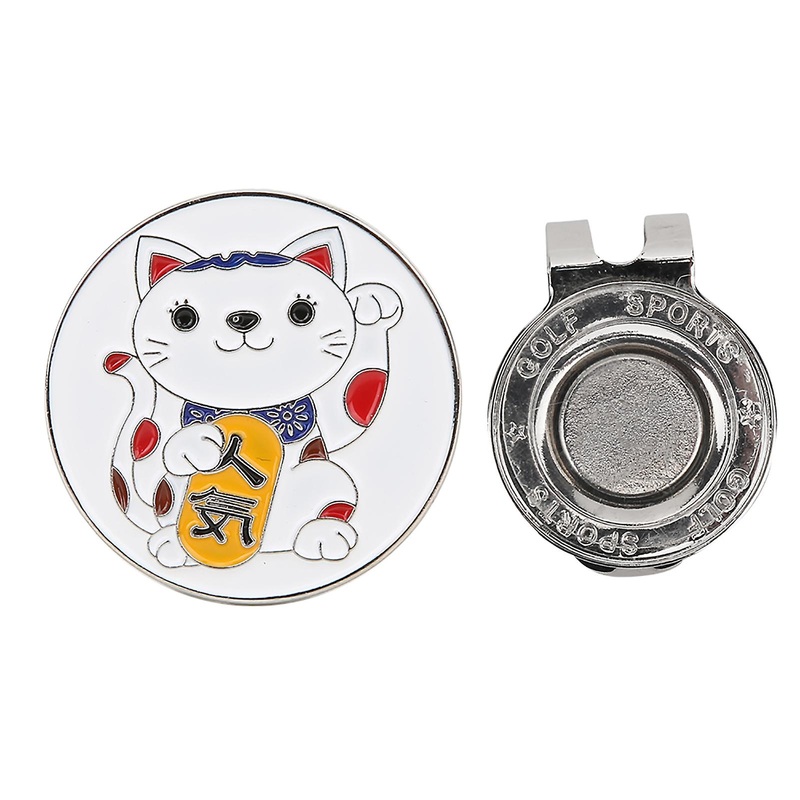 Metal Gold Plating Removable Golf Ball Marker Magnetic Hat Clip Compact Cap Clamp Gift SuppliesPopularity