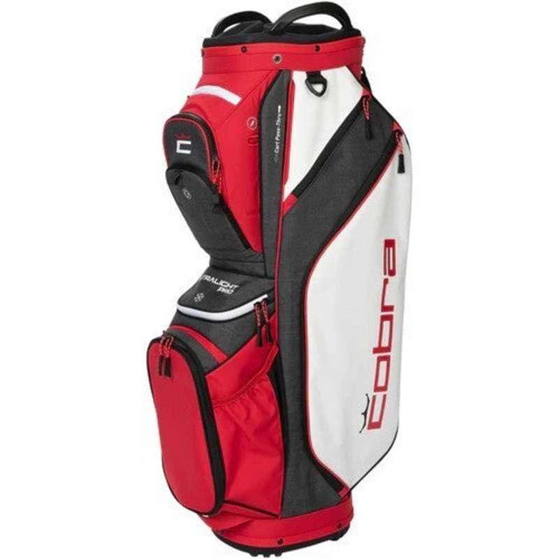 New Cobra Ultralight Pro Cart Bag Red/Grey/White