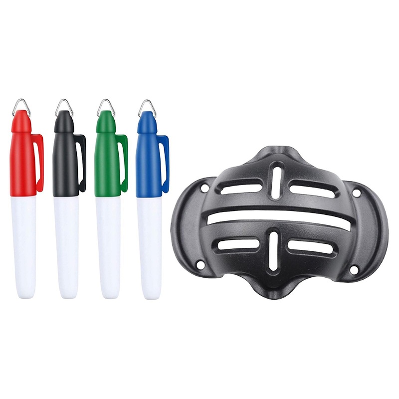 Sports Alignment Golf Ball Marker Line Tool Drawing Liner Set w/ 4 Pens B