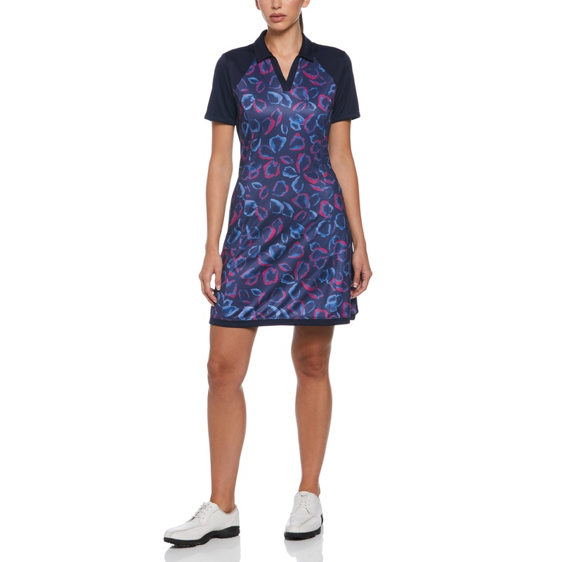 Women’s Petal Print Flounce Golf Dress