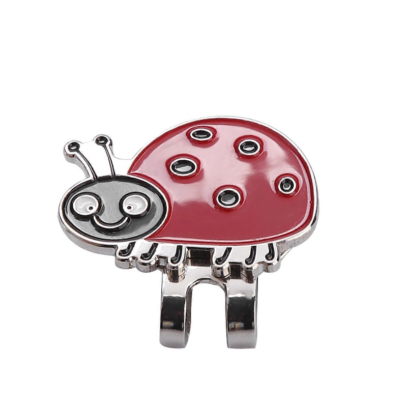Durable Stainless Steel Golf Cap Clip with  Marker Ladybug Accessory