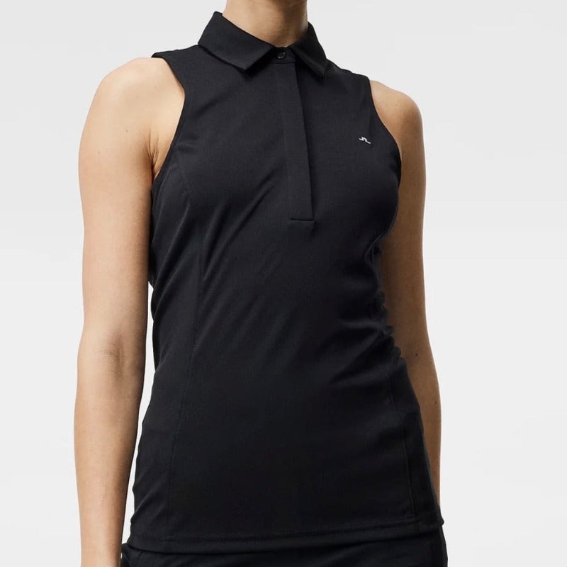 JL Golf Dena S/L Polo – Black|XS|S|M|L|XL