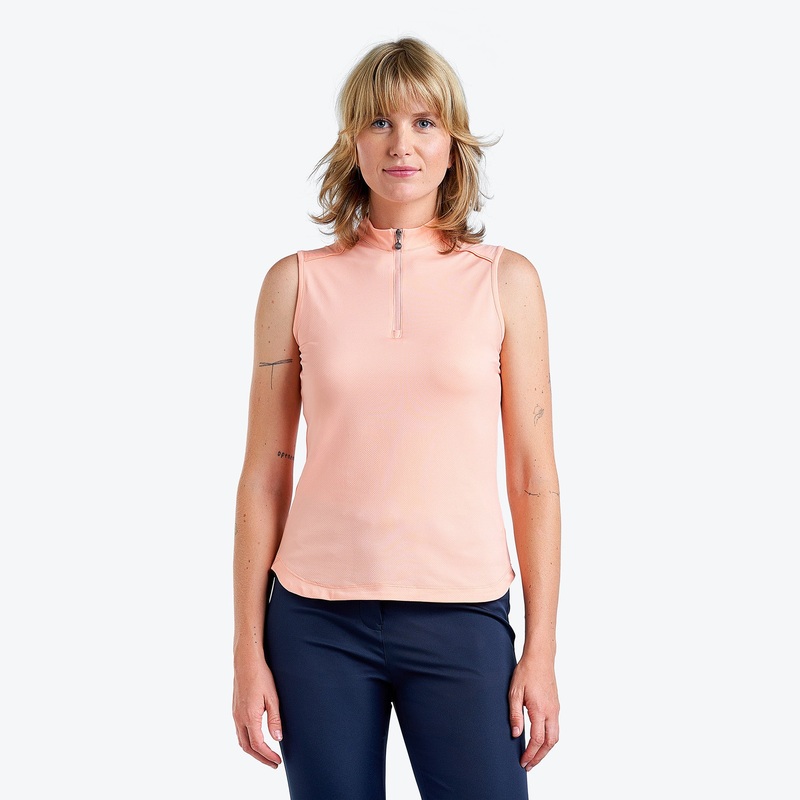 Nivo Ladies Sleeveless Polo with UPF50 in Coral Reef