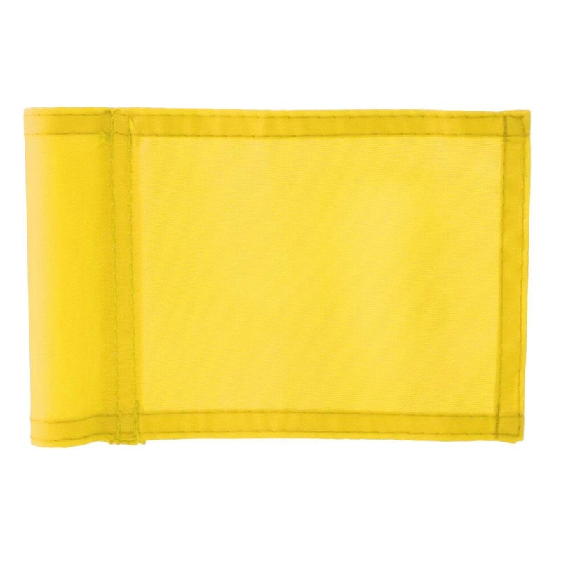 Solid Color Golf Pin Flag, 9.65 L X 5.9 H, Putting Flags For Yard Yellow