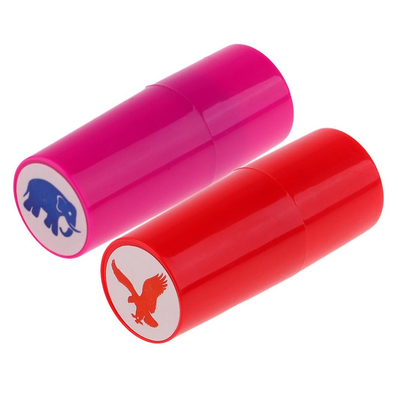 2 Pieces Colorfast Golf Ball Stamper Marker Impression Seal Elephant+Eagle