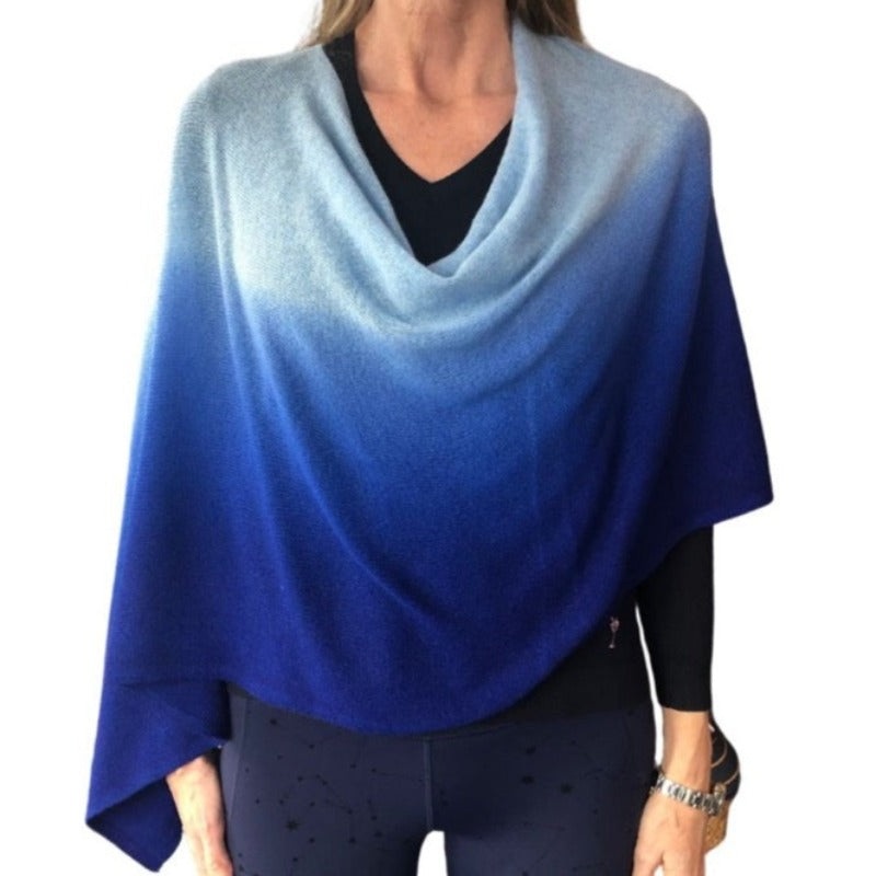 Alashan Cashmere Dip Dye Topper – Blue Combo