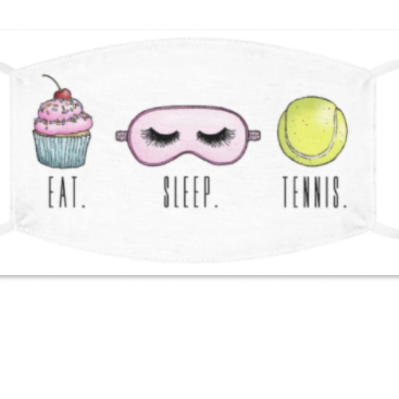 Bloom Designs Mask – Eat, Sleep, Tennis