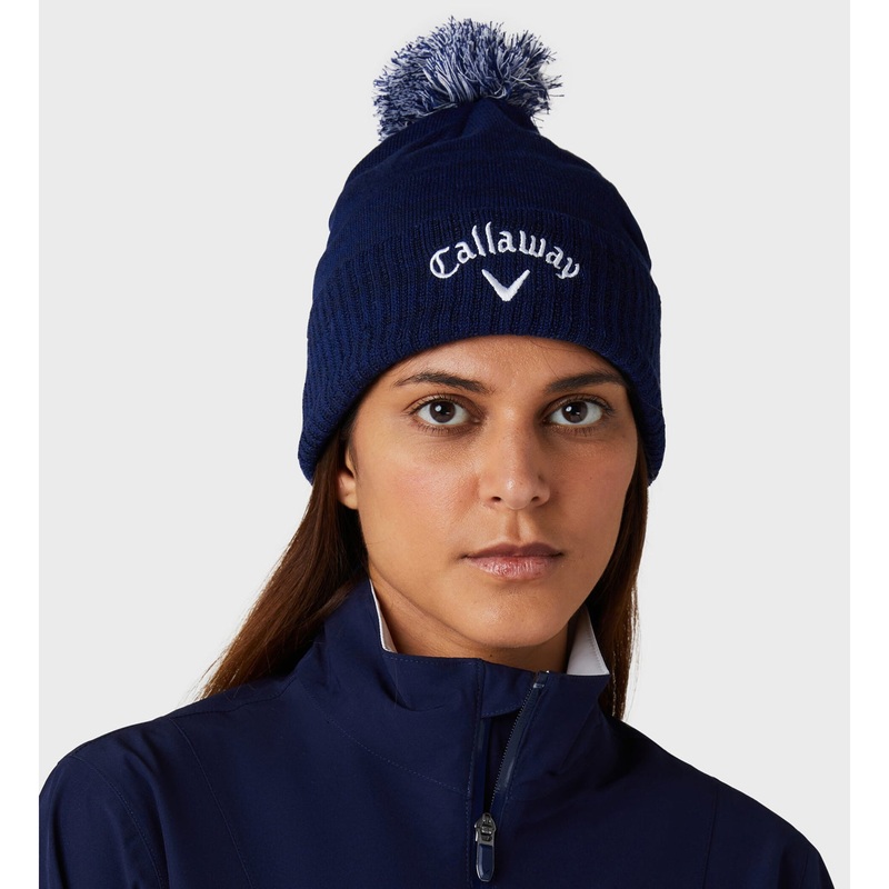 Callaway Women’s Fully Fleece Lined Bobble Hat in Navy