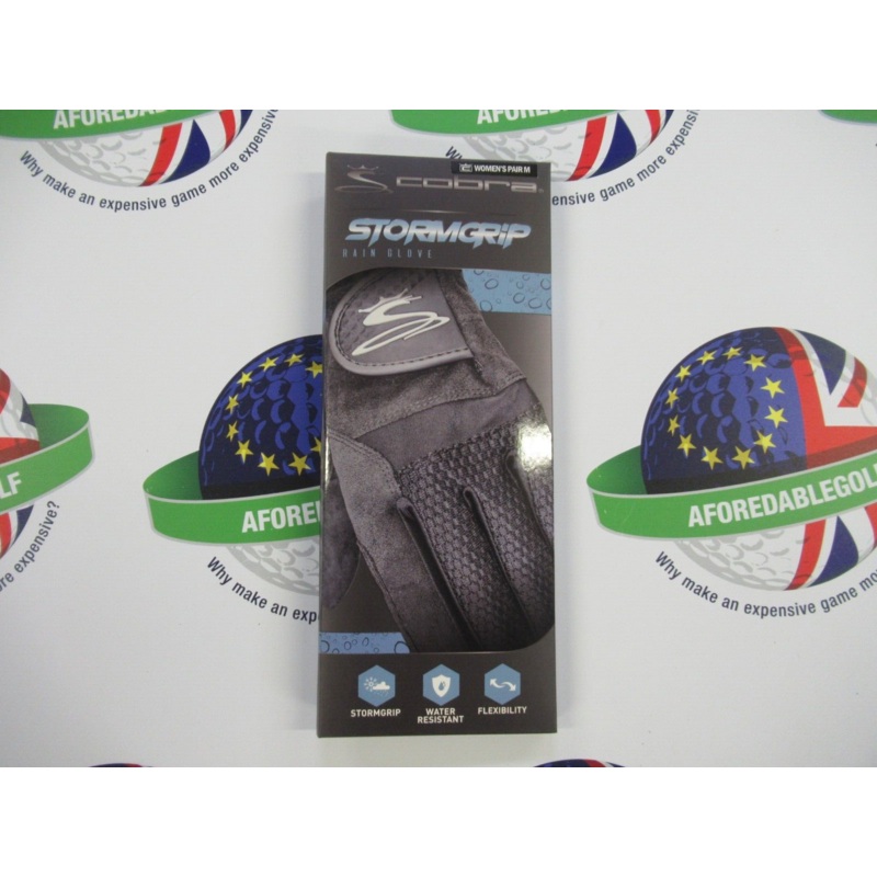 Cobra Stormgrip Ladies Rain Glove Black Size Medium Pair