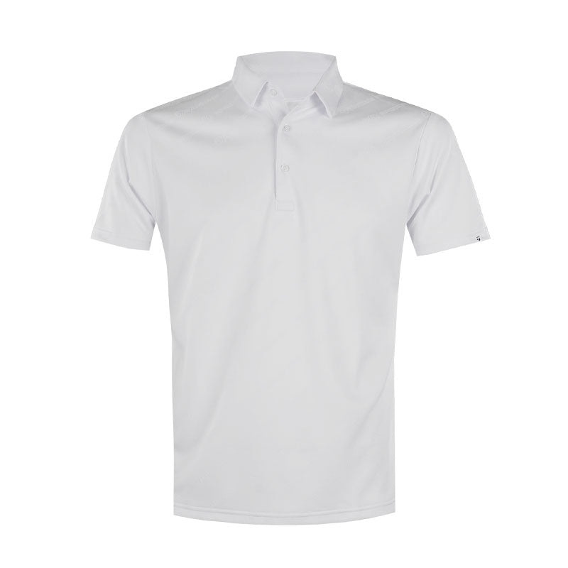 TAYLORMADE Diagonal Jacquard Men’s Polo (White)