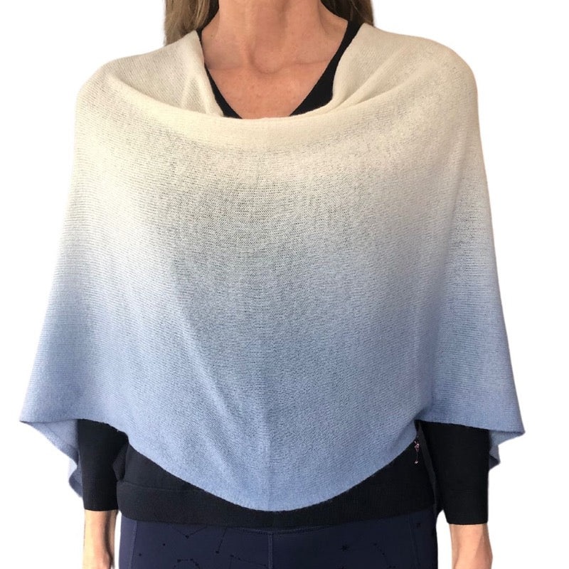 Alashan Cashmere Dip Dye Topper – Blue/Cream