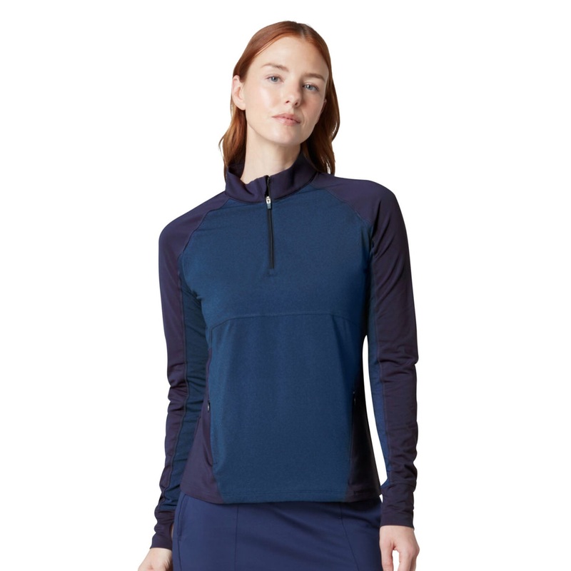 Callaway Women’s Soft-Stretch Water Repellent 1/4 Zip Top in Navy