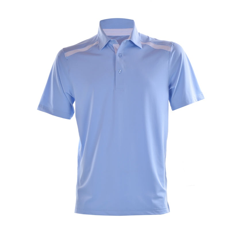 CUTTER & BUCK Poly Men’s Polo (Light Blue/White)