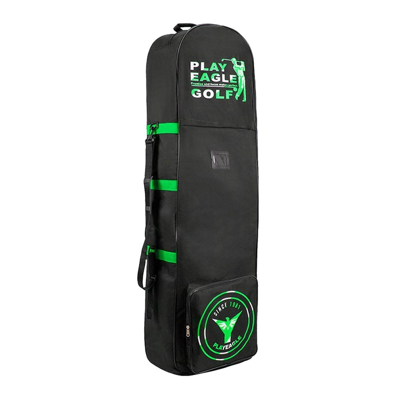 Golf Club Travel Cover Portable Oxford Foldable Golf Travel Bag for Airlines Green