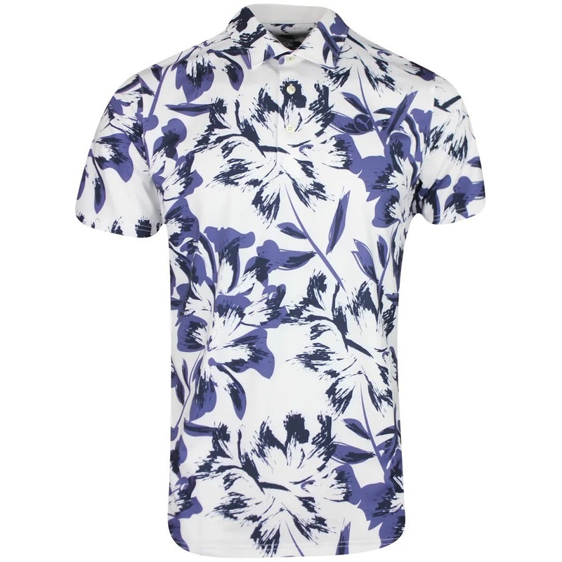MATTR Broken Flower Polo – White Glow/Blue