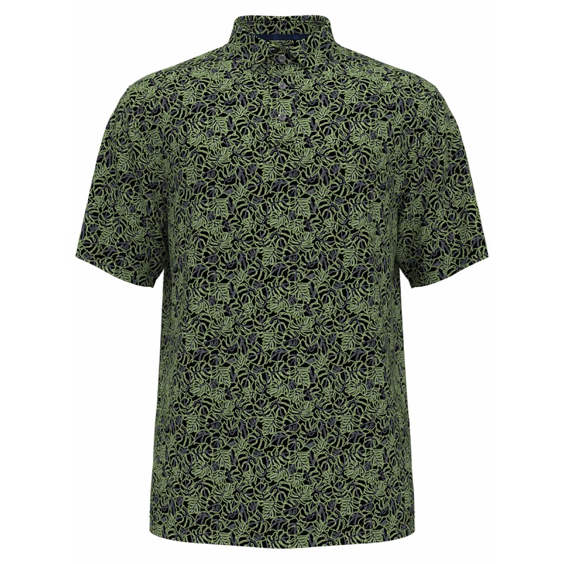 Men’s Foliage Print Golf Polo|Acid Lime|XS|S|M|L|XL|XXL|XXXL