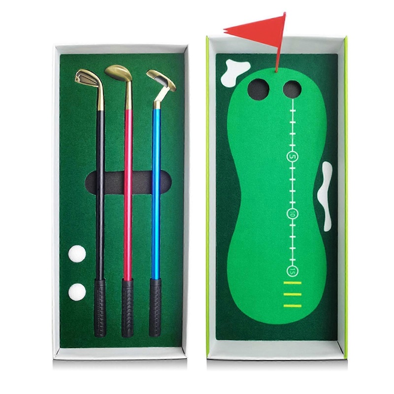 Mini Golf Pen Game, Golf Club Pens, Desk Golf Club Game with Balls and Putting Green, Desktop Golf Ball Game, Rewards, Graduations, Jubilees