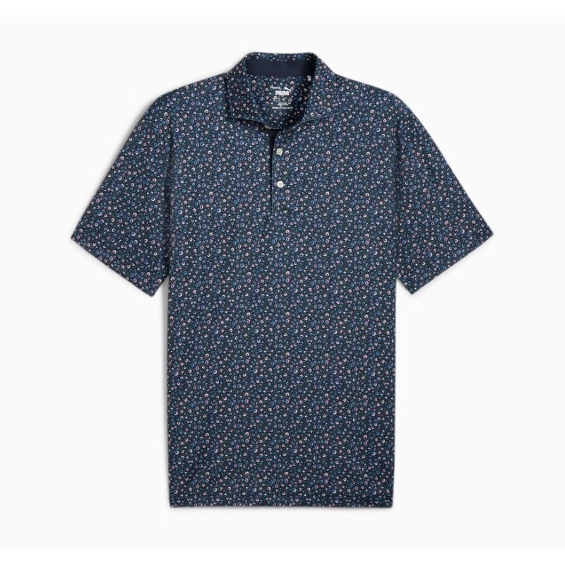 Puma Mattr Soto Polo Shirt Deep Navy Mauved Out UK Size Medium