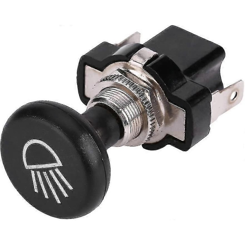 Push Pull Light Switch, 12vcar Golf Cart Head Light Switch Push/pull Type  Black1pcs)