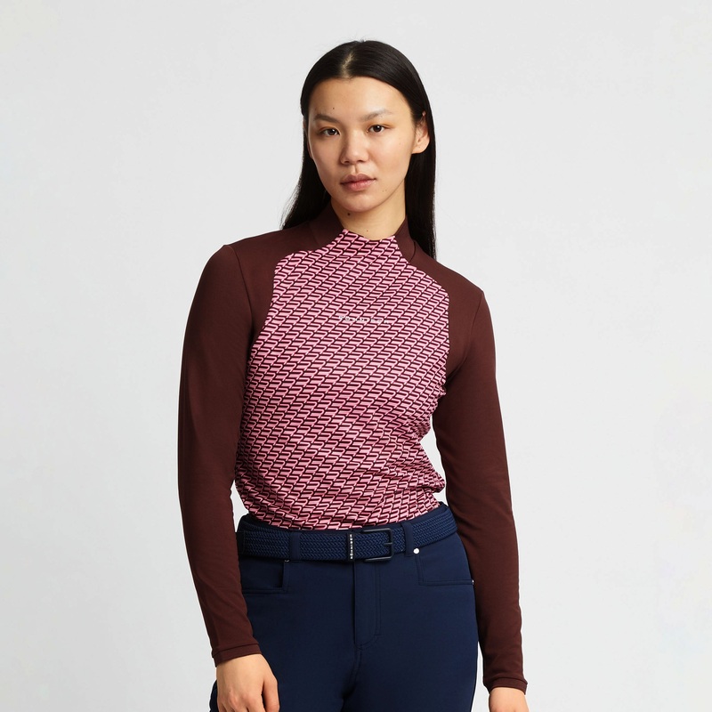 Rohnisch Ladies Brushed Backed Long Sleeve Golf Top – Medium Only Left