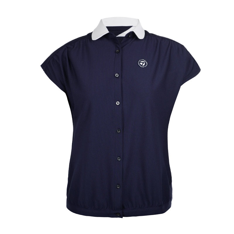 TAYLORMADE Seersucker Women’s Polo (Navy)