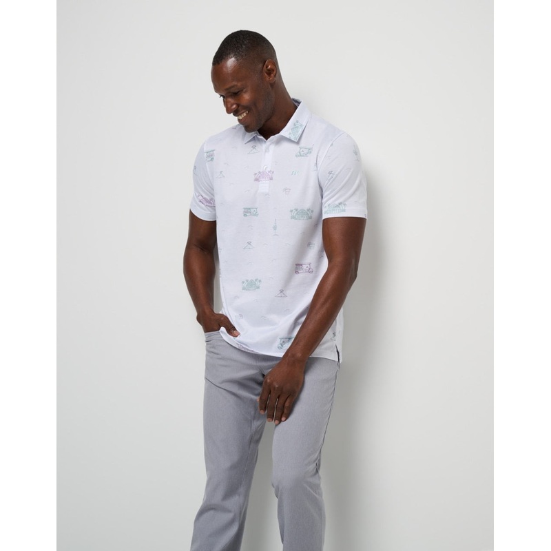 Tiki Mapes Print Polo|S|M|L|XL|2XL