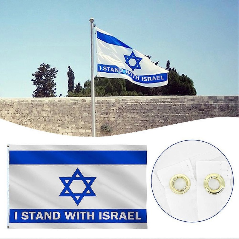 90*150cm Israeli Flag Durable Sturdy Vivid Color Flags for Indoor Outdoor