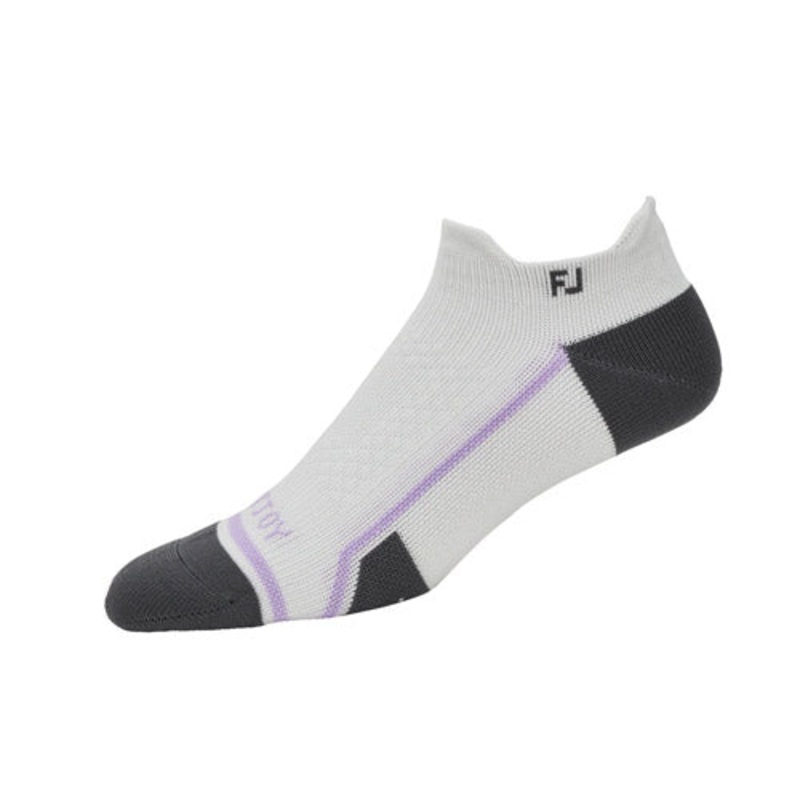 FootJoy Tech D.R.Y Women’s Roll Tab Socks – Cloud/Grey/Orchid