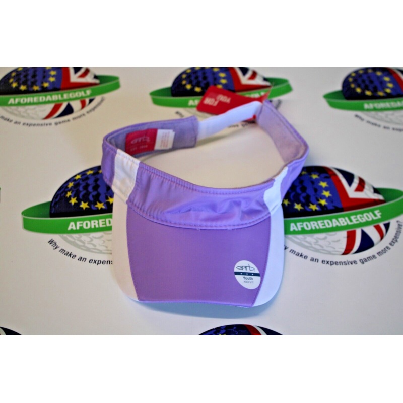 Garbinc Alex Lilac/White Adjustable Golf Visor Ages 5-12
