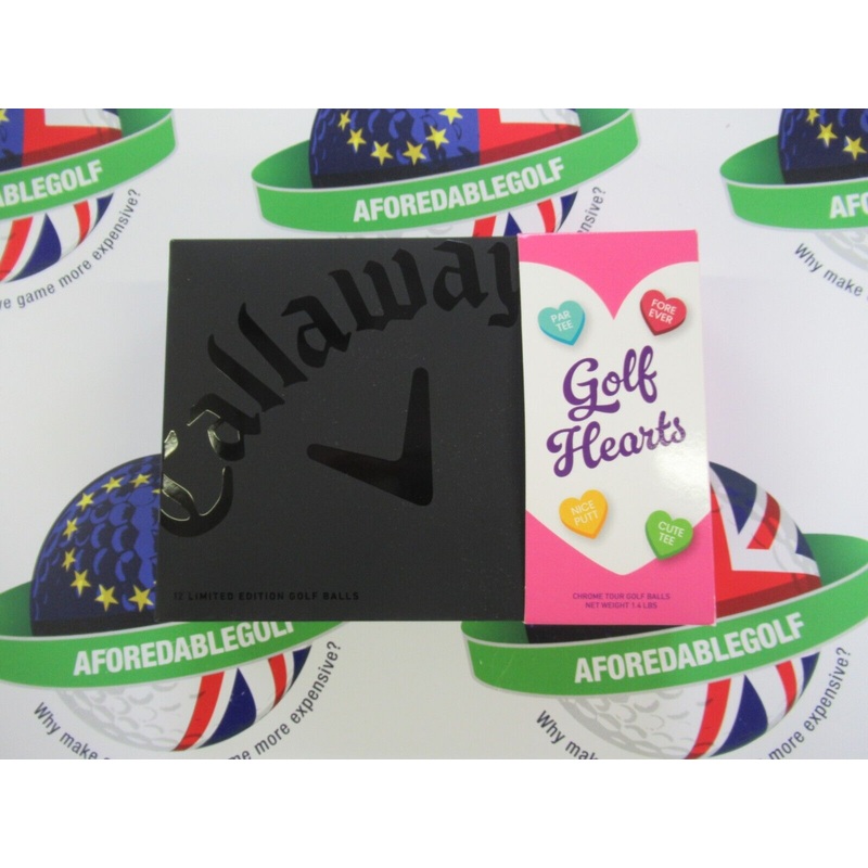 New 12 Callaway Chrome Tour Truvis Limited Edition Hearts Golf Balls