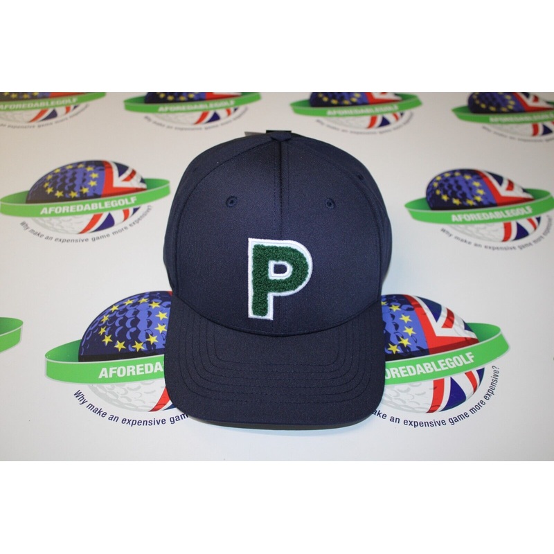 Puma 110 Snap Back Adjustable P Chenille Navy/Green Golf Cap